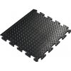 Čierna gumová protiúnavová dlažba (okraj) - dĺžka 50 cm, šírka 50 cm, výška 1,5 cm