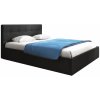 Signal Čalúnená posteľ LAURA rozmer 120x200 cm Čierna eko-koža