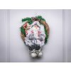 MagicHome Dekorácia Vianoce Santa sediaci vo venci 30 cm