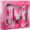 Rose of Bulgaria šampón s ružovou vodou na vlasy 330 ml + toaletné mydlo 100 g + krém na ruky s ružovou vodou 75 ml, pre ženy
