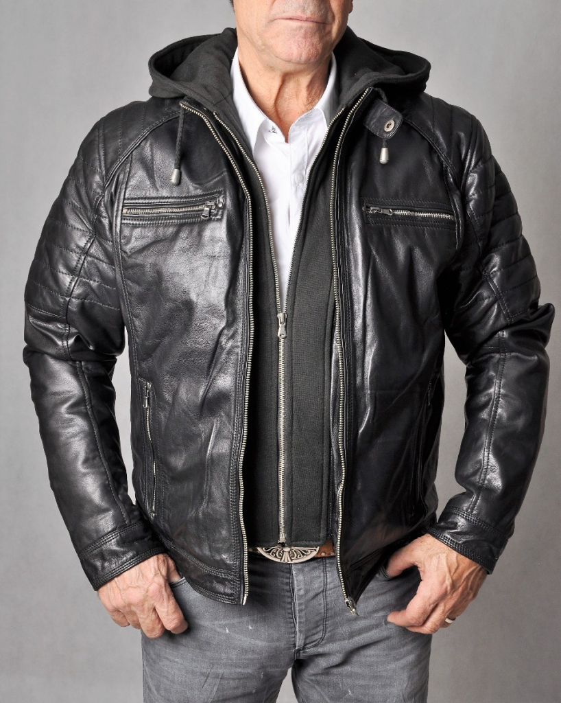 Max Original Leather pánska kožená bunda JACK HD.black