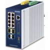Planet IGS-6329-8UP2S4X průmyslový L3 switch, 8x1Gb, 2x2.5Gb SFP, 2x10Gb SFP+, PoE 802.3bt 360W, 48-54VDC, -40~75°C (IGS-6329-8UP2S2X)