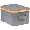 Úložný box G21 24 x 30 x 15 cm, bambusový s vekom, sivý