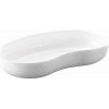 Plastová miska v tvare obličky, biela (Rozmery: 26 x 13,7 x 4 cm.)