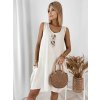 Fashionweek Dámske letné ľanové šaty bez rukávov s vreckami UB-LIVIANA Farba: Béžový, Veľkosť: Universal