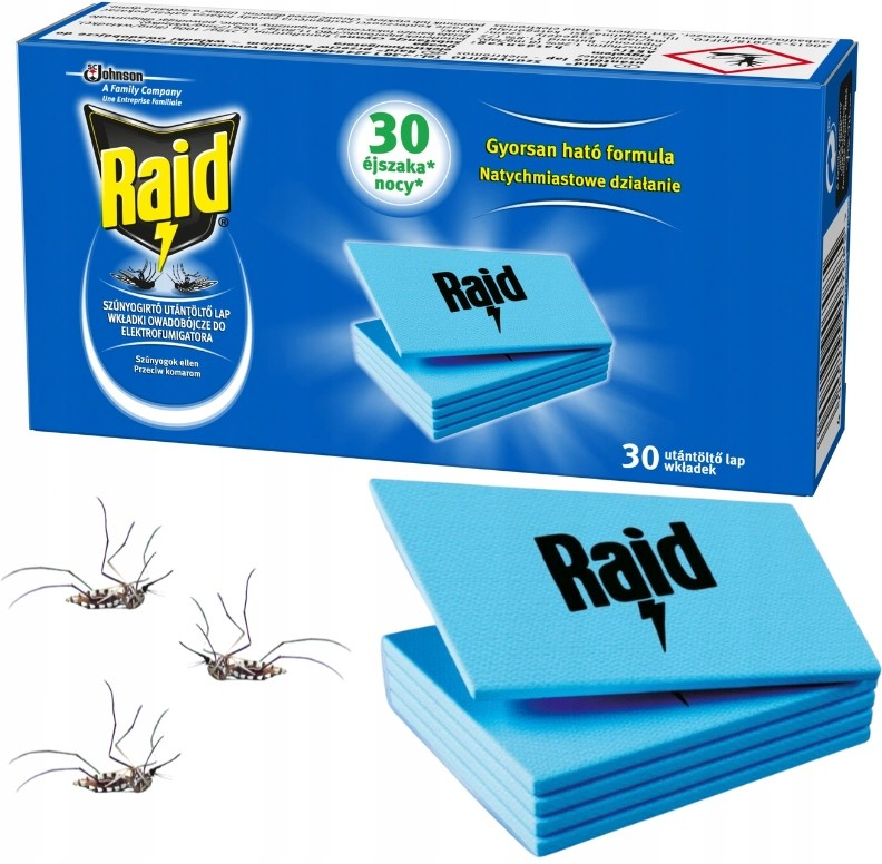 RAID proti lietajúcemu hmyzu vankúšiky 30 ks 1 kus