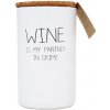 My Flame Lifestyle MY FLAME VONNÁ SVIEČKA - WINE IS MY PARTNER IN CRIME - FRESH COTTON