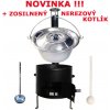 Smaltovaný kotlíkový set 36 cm + zosilnený nerezový kotlík 15 L (Smaltovaný kotlíkový set 36 cm + zosilnený nerezový kotlík 15 L + naberačka zdarma)