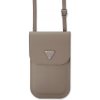 Guess PU Grained Triangle Logo Taška na Telefón Brown 57983122259