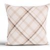 MKLozkoviny.sk Bavlnená obliečka na vankúš Renforcé 40 × 40 cm - Káro krémové- -