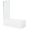 Mexen Cubik obdĺžniková vaňa 160 x 70 cm s plášťom a jednokrídlovou zástenou 70 cm, transparentná, chróm - 550316070X9507000001
