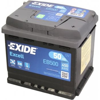 Exide Excell 12V 50Ah 450A EB500