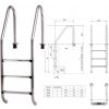 Fluidra Standart V4A - rebrík do bazénu 5 stupně