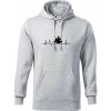 EKG bubeník - Mikina pánska Cape s kapucňou - 2XL ( Svetlosivý melír )