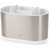 Joseph Pohár na zubné kefky DUO STEEL 70606 18 cm strieborná plast/nerezová oceľ
