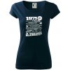 1975 v kocke - Dámske tričko Pure - 3XL ( Tmavomodrá (veľmi tmavá - skoro čierna) )