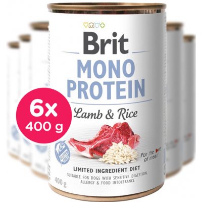 Brit Mono Protein Lamb & Rice 400g , 6 ks