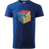 Rubikova kocka kreslená - Klasické pánske tričko vyššej gramáže - 2XL ( Kráľovská modrá )