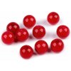 Plastové voskové korálky / perly Glance Ø12 mm - F40 červená lesk (550 ks)