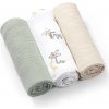 BABYONO Plienky mušelínové Super Soft 3 ks, Green 70 x 70 cm