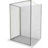MEXEN/S - Kioto Sprchová zástena WALK-IN 120 x 120, čierny vzor, zlatá 800-120-212-50-70-120