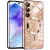 Techsuit Luxury Glitter MagSafe puzdro pre Samsung Galaxy A55 5G – ružovozlaté KF2335244