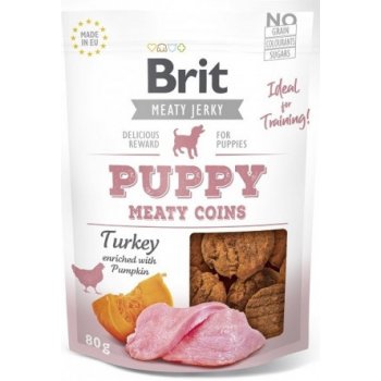 Brit Jerky Puppy Turkey Meaty Coins 80g