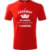 Červené tričko Legendy sa rodia v januári - darčeky k 60 narodeninám pre mužov XXXL