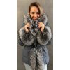 Max Original Leather Textilná bunda s pravou kožušinou LIONE grey (48 XL) - Grey - 48