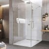 Mereo Sprchovací kút, Novea, obdĺžnik, pántový, 80x120 cm, chróm ALU, sklo Číre, dvere ľavé a pevný diel CK10117ZL