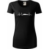 EKG formula - Dámske tričko z organickej bavlny Origin (GOTS) - L ( Čierna )