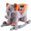 Hojdacia hračka s melódiou a kolieskami PlayTo sloník Sivá