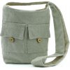 AWM Prírodná Taška s Dvoma Vreckami - Bledošedá - Stredná 1ks