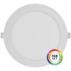 T-LED Biely vstavaný LED panel guľatý 225mm 27W 24V RGB+CCT 102332