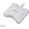 AKASA čtečka karet AK-CR-03WHV2 externí, USB 2.0, podpora čipových karet electronic ID a SMART, bílá