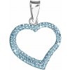 PAVONA Strieborný prívesok s krištáľmi Swarovski modré srdce 34093.3