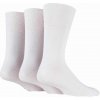 IOMI Gentle Grip pánske diabetik ponožky 3 páry BIELE lem bez gumičiek