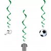 Závesné špirály Futbal zelené 3 ks