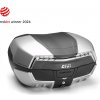 V58NT kufor GIVI Maxia 5 čierno-strieborný lakovaný matný (Monokey), číra optika, objem 58 ltr.