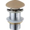 Mexen uzatvárateľná guľatá umývadlová odtoková zátka typu ClickClack, bez prepadu, capuccino matná keramická, 79910-64