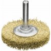 Lessmann 415542 | Rotačná kefa so stopkou priemer 6 mm mosadzný drôt, zvlnený priemer 50x10 / mosadzný drôt zvlnený 0,20