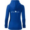 Ekg lokomotíva - Mikina dámska trendy zipper s kapucňou - L ( Kráľovská modrá )