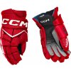Hokejové rukavice CCM JetSpeed FT8 Pro Red/White Junior 12 palcov