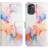 VSETKONAMOBIL 52744 ART Peňaženkový kryt Nokia G60 WHITE ORANGE MARBLE