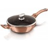 BERLINGERHAUS Pánev hluboká s mramorovým povrchem a poklicí 28 cm Rosegold Metallic Line BH-1518