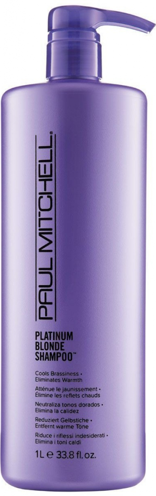 Paul Mitchell Platinum Blonde Shampoo Brighten Blonde Gray or White Hair 1000 ml