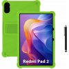 SILIKÓNOVÉ PUZDRO SO STOJANOM PRE XIAOMI REDMI PAD 2 + KAPACITNÝ DOTYKOVÉ PERO