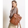 MARCO MAZZINI Dámsky kožený batoh A4 | hnedá whisky vs30b