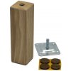 Interex design Nábytková drevená nožička 45x45 AGOS / Dub surový 150 mm