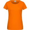 James & Nicholson Tričko JN 8007 z bio bavlny, krátký rukáv, dámské COT02800723500-orange Oranžová XS